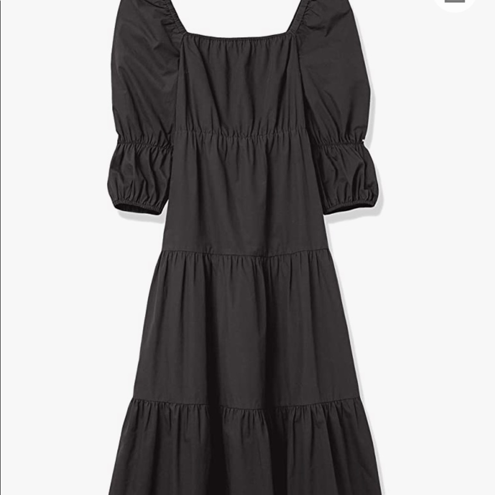 Amazon the Drop Black Tiered Maxi with sleeves